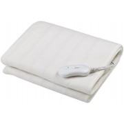 Heating blanket Esperanza WHITE SATIN EHB002, 150x80cm, 60W, Temp: 32-37°C, 40-45°C, 50-60°C, Material: 100% polyester, Electric cable length: 160cm, Overheating protection, Machine washable