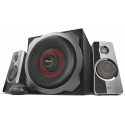 Trust Gaming GXT 38 Tytan 2.1 Ultimate Bass Speaker Set, Wooden subwoofer for rich and powerful sound, 120w  - Black
