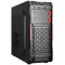 HPC B-09 ATX Case, (550W, 24 pin, 1x 8pin(4+4), 1x 6pin, 2x IDE, 3x SATA, 12cm red fan), 1xUSB3.0, 2xUSB2.0 / HD Audio, Black + Red decoration