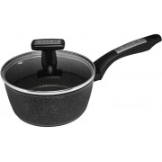 Ladle Polaris Monolit-16SP, D16" with tempered glass, 1.3L, MEGASTONE PRO-5, for Induction sove, black