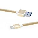 Type-C Cable Xpower, Nylon, Gold 