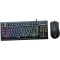 Gaming Keyboard & Mouse Qumo Pandemonium, Compact, Fn key, RGB, AntiGhosting, Black, USB, Optical, 1200-3200 dpi, 6 buttons, Ambidextrous