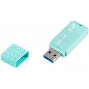 16GB USB3.0  Goodram UME3 Care Green, Plastic, Antibacterial Laboratory Certified, Anti-slip design (Read 60 MByte/s, Write 20 MByte/s)