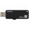 128GB USB3.2 Kioxia (Toshiba) TransMemory U365 Black, Plastic, Capless, Sliding retractable design (Read 150 MByte/s, Write 40 MByte/s)