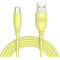 Cable silicone Tellur TLL155400, USB to Type-C, 3A, 1m, yellow