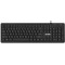 SVEN KB-E5700H, Keyboard, Waterproof construction, 104 keys, 12 Fn-keys, slim compact design, low-profile, USB 2.0 Hub 2 -ports, 1.5m, Black