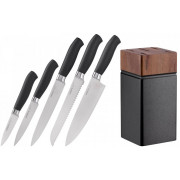 Набор ножей Ardesto Black Mars 6 пр., нержавеющая сталь, деревяный блок