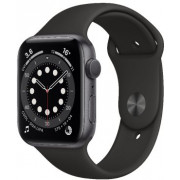 Смарт часы Apple Watch Series 6 40mm M06P3 GPS + LTE Space Gray Aluminum Case with Black Sport Band 