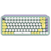 Logitech POP Keys Wireless Mechanical Keyboard With Emoji Keys, Multi-device, Layout Size Minimalist, Daydream/Mint