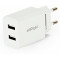 Universal USB Charger - Gembird EG-U2C2A-03-W, 2-port universal USB charger, 2.1 A, White