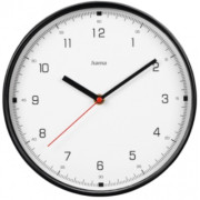  Hama 186446 Linea Wall Clock, Diameter 25 cm, Quiet, black