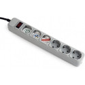  Gembird Surge Protector SPG6-B-6C, 6 Sockets, 1.8m, up to 250V AC, 16 A, safety class IP20, Grey
