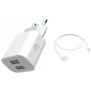 Jokade Wall Charger with Cable USB to Lightning Dual Port 5A Yiyue, White 