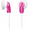 Earphones SONY MDR-E9LPP, 3pin 3.5mm jack L-shaped, Cable: 1.2m, Pink