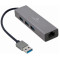 USB 3.0 Hub 3-port with built-in LAN port Cablexpert A-AMU3-LAN-01
