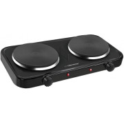 Electric Hot Plate Esperanza COTOPAXI EKH010K  (EKH004K) Black, 2000W (1x1000W, 1x1000W), 5 temperature degrees thermostatic protection against overheating The indicator light (on / off) Heat-resistant surface materials 2 heating plates