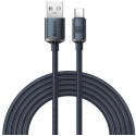 Cable USB - Type-C, Braided, 100W, 2m, Baseus Crystal Shine Black  CAJY000501