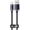 Cable USB - Lightning, 2.4A, 1.2m, Baseus Crystal Shine Black  CAJY000001