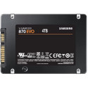 2.5" SSD 4.0TB  Samsung SSD 870 EVO, SATAIII, Sequential Reads: 560 MB/s, Sequential Writes: 530 MB/s, Max Random 4k: Read: 98,000 IOPS / Write: 88,000 IOPS, Thickness - 7mm, 4GB LPDDR4 Cache, Samsung MKX controller, V-NAND 3bit MLC