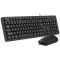 Keyboard & Mouse A4Tech KK-3330, Laser Engraving, Splash Proof, Fn keys, Black, USB