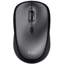 Trust Yvi + Eco Wireless Silent Mouse - Black, 8m 2.4GHz, Micro receiver, 800-1600 dpi, 4 button, AA battery, USB