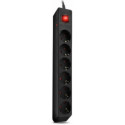 Surge Protector SVEN Optima, 6 Sockets with children protection, 3m, Wall mountable, Black