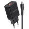 Jokade Wall Charger with Cable USB to Lightning Single Port 5A JB022, Black