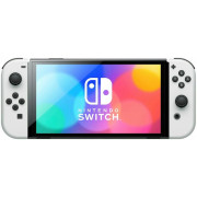 Portable Game Console  Nintendo Switch OLED Model, 64GB, White, 7" Oled screen, Three modes: Handheld / TV / Tabletop, Wide and Adjustable stand, Built-in wired LAN port in dock-station