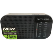 MUSE M-025 R, Analog Tuner FM/MW, Black