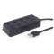 USB 2.0 Hub 4-port with switches, cable 80 cm, Gembird UHB-U2P4P-01, Black