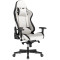 Lumi Premium Gaming Chair with Headrest & Lumbar Support CH06-36, Black/White, PVC Leather, 2D Armrest, Steel Frame, 350mm Nylon Plastic Base, PU Caster, 80mm Class 4 Gas Lift, Weight Capacity 180 Kg