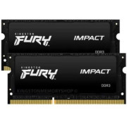 8GB (Kit of 2*4GB) DDR3L-1866 SODIMM  Kingston FURY Impact, (Dual Channel Kit), PC12800, CL11, 1Rx8, 1.35V or 1.5V w/Heatsink