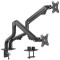Table/desk 2-display mounting arm Gembird (rotate,tilt,swivel), 17”-32”, up to 8 kg, VESA:75x75,100x100
