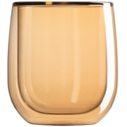 Set чашек Ardesto Golden Moon с двойными стенками, 250 мл, H 9,5 см, 2 шт, боросиликатное стекло