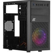 2E Computer Case BASIS RD850, 1xUSB3.0, 2xUSB2.0, 1x120mm ARGB fan, Acrylic Side Panel, mATX, Black