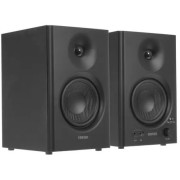 Edifier MR4 Black, Studio Monitor 2.0/ 2x21W RMS, 1-inch silk dome tweeter and 4-inch diaphragm woofers, MDF wooden cabinets, simple connection to mixers, audio interfaces, computers or media players, front-mounted headphone output and AUX input, monitor 