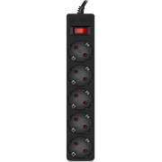 Surge Protector SVEN SF-05E, 5 Sockets, Children protection, 1.8m, Black