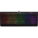HYPERX Alloy Core RGB Membrane Gaming Keyboard (US), Black, Backlight (RGB), Quiet, Responsive keys with anti-ghosting functionality, Spill resistant, Key rollover: 6-key / N-key modes, Durable, solid frame, Convenient USB charge port,  USB