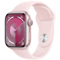 Apple Watch Series 9 GPS, 41mm Pink Aluminium Case with Light Pink Sport Band - S/M, MR933