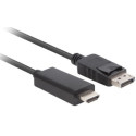 Cable DP M to HDMI M  1m  LANBERG CA-DPHD-11CC-0010-BK