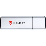 Helmet USB Drive 3.2 Metal Line 256 GB, Silver 