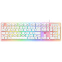 Gaming Keyboard Havit KB876L, Mechanical, RGB, 104 Keys, US Layout, 1.5m, USB, White