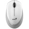 Wireless Mouse Genius NX-7009, 1200 dpi, 3 buttons, Ambidextrous, 65g., 1xAA, White Grey