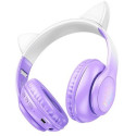 HOCO W42 Cat ear kids BT headphones Purple grape