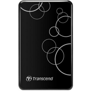 1.0TB (USB3.0) 2.5" Transcend "StoreJet 25A3", Black, Anti-Shock, One Touch Backup