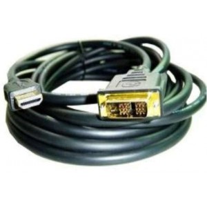 Cable HDMI to DVI 4.5m Gembird, male-male, GOLD, 18+1pin single-link, CC-HDMI-DVI-15