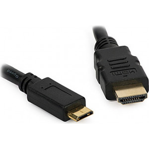 Cable HDMI(micro)  CC-HDMID-6, 1.8 m, HDMI male to micro D-male, Black cable with gold-plated connectors, Bulk package