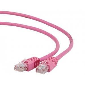 Patch Cord 3m, Pink, PP12-3M/RO, Cat.5E, Gembird, molded strain relief 50u" plugs
