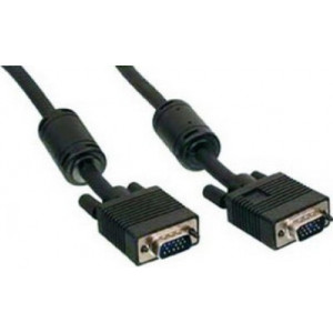 Cable VGA  CC-PPVGA-10M-B, 10 m, Premium VGA HD15M/HD15M dual-shielded w/2*ferrite core, Black