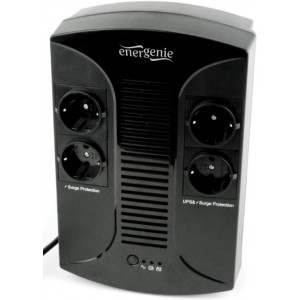 Gembird EnerGenie EG-UPS-001, 650VA / 390W, UPS with AVR, 4x Schuko outlets, LED status indication